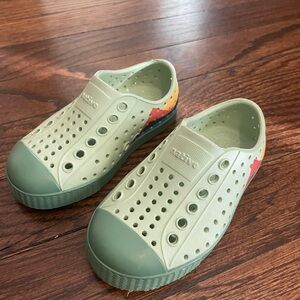 Native Kids Shoes - Green and Multicolor Slip-Ons